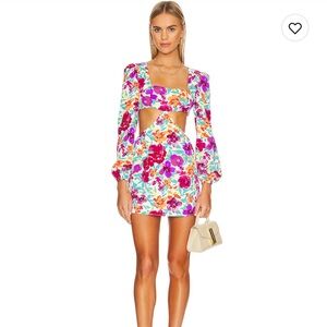 More to Come Sonya cut out dress Floral Print